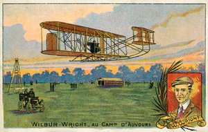 Wilbur Wright při letu v Camp d