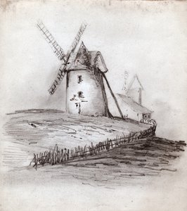 Větrné mlýny. (výkres od French School