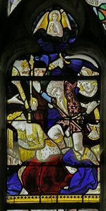 Okno zobrazující popravu svaté Kateřiny, 1460-1470 od French School