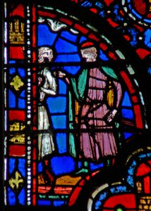 Okno w13 Triumph of Mordecai Esth VI 11 od French School