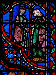 Okno w14 David si bere Abigail I Sam XXV 42 od French School