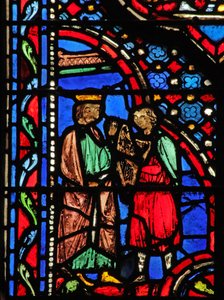 Window w14 David hraje na harfu pro Saula I Sam XVI 23 od French School