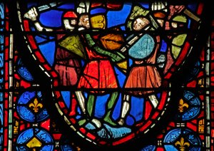 Window w15 Holy Relics: Heraclius bojuje proti Croesovi synovi od French School