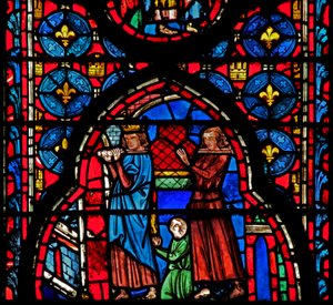 Window w15 St Louis – a Robert dArtois nesou relikvie do Sens od French School