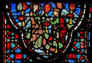 Window w4 Bůh mluví s Joshuou od French School