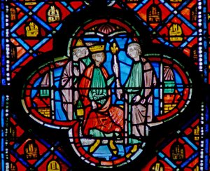 Window w9R Nebuchadnezzar jmenuje Daniela velitelem. Dan II 48 od French School
