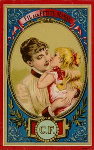 Žena mazlení dítěte od French School