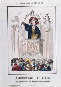 Dámský klub během Komuny, 1871 od French School