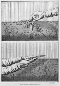 Práce na sametových tapisériích Aubusson od French School