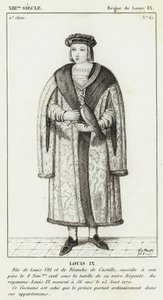 XIII Siecle, Regne de Louis IX, Louis IX (gravírování) od French School