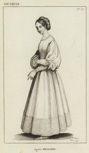 XII Siecle, Agnes Hellebic (rytina) od French School