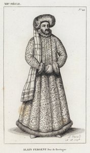 XII. století, Alain Fergent, vévoda z Bretaně (rytina) od French School