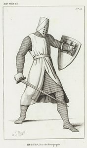 XII. století, Hugh, vévoda z Burgundska (rytina) od French School