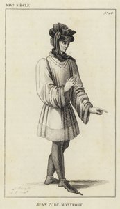 XIV století, Jean IV de Montfort (rytina) od French School