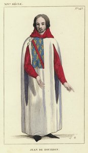 XIV století, Jean de Bourbon (barevná rytina) od French School
