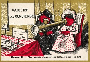 Rentgenové záření – není třeba otevírat dopisy, abyste je mohli dále číst (chromolitho) od French School