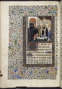 Yates Thompson 46 f156 v – Burial of the Dead, c.1410-20 (vellum) od French School