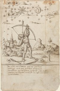 Střílíš na nebe [fol. 9 recto], asi 1512-1515 (pero a tuš) od French School