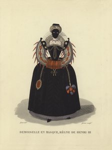 Mladá dáma v masce, vláda Jindřicha III Francie od French School