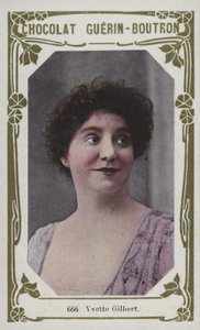Yvette Gilbert (barevná fotografie) od French School