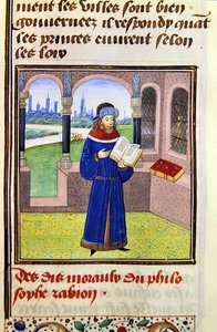 Zabion, z Histoire des Philosophes, konec 15. století (vellum) od French School