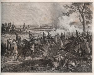 bitva u CASTIGLIONE: Napoleon ve svém italském tažení porazí Rakušany pod vedením Wurmsera a přinutí je ustoupit do Mantovy. 5. srpna 1796 – Nová národní encyklopedie od Maurice La Charesta – 1870 – od French School