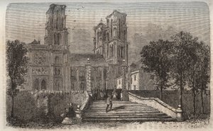 Cathedrale Notre-Dame (Notre Dame) de Laon (1150-1180), Aisne - rytina v „”Historie Francie”” od Victora Duruye (1811-1894) - 1882 od French School