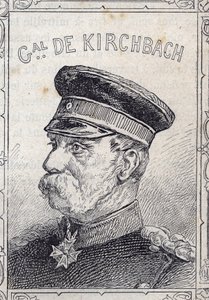 portrét pruského generála Hugo von Kirchbacha - 1870-71 (rytina) od French School