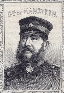 portrét pruského generála Hugo von Obernitze - 1870-71 (rytina) od French School