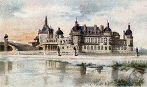 pohled na hrad Chantilly (Oise). od French School