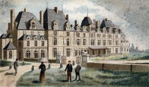 pohled na hrad Eu (Seine Inferieure). od French School