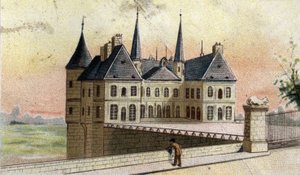 pohled na hrad Randan (Puy de dome) od French School