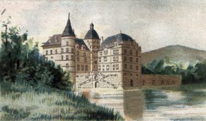 pohled na hrad Vizille en Isere. od French School