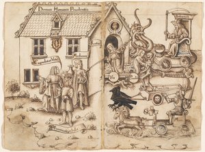 „Nevracejte se, když dorazíte na konec“ [fol. 26 verso / 27 recto] od French early 16th Century