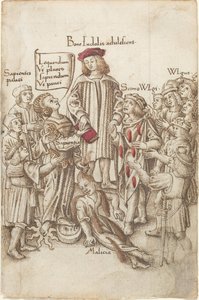 „Nechodit mimo veřejnou silnici“ [fol. 35 recto] od French early 16th Century