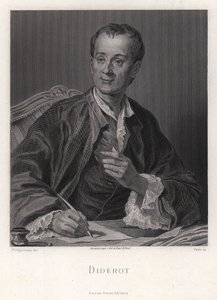Portrét spisovatele, esejisty a filozofa Denise Diderota 1713-1784, polovina 18. od French master.