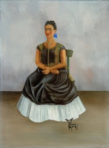 Pes Itzcuintli se mnou (autoportrét) od Frida Kahlo