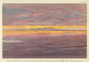 Západ slunce u severního pobřeží Asie, severně od ústí Chatangy od Fridtjof Nansen