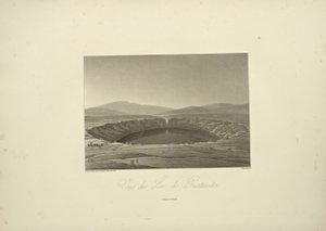 Pohled na jezero Guatavita, kreslil Thibaut, ryl Bouquet, ilustrace z „Pohledy na Kordillery a památky domorodých národů Ameriky“ od Alexandra von Humboldta a Aime Bonpland