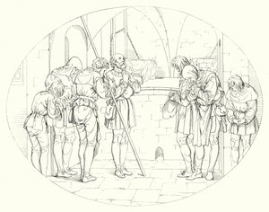 Ilustrace k Schillerově Lied von der Glocke, aneb The Song Of The Bell (rytina) od Friedrich August Moritz Retzsch