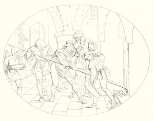 Ilustrace k Schillerově Lied von der Glocke, aneb The Song Of The Bell (rytina) od Friedrich August Moritz Retzsch