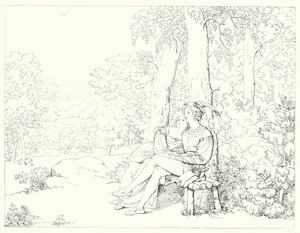 Ilustrace k Schillerově Lied von der Glocke, aneb The Song Of The Bell (rytina) od Friedrich August Moritz Retzsch