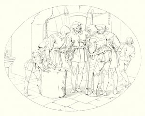 Ilustrace k Schillerově Lied von der Glocke, aneb The Song Of The Bell (rytina) od Friedrich August Moritz Retzsch
