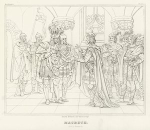 Macbeth, dějství I, scéna 4 (rytina)