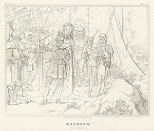 Macbeth, dějství V, scéna 5 (rytina)