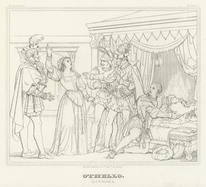 Othello, dějství V, scéna 2 (rytina) od Friedrich August Moritz Retzsch