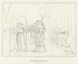 Romeo a Julie, dějství II, scéna 6 (rytina)