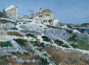 Rybářské domy na Lussinu od Friedrich Beck