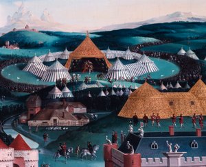 Rozhovor Francoise I. a Jindřicha VIII. na Golden Sheet Camp 7. června