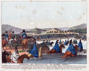 Začátek francouzské invaze do Ruska - Campe, August Friedrich Andreas (1777-1846) - Lept, akvarel - 20,5x26,2 - Soukromá sbírka